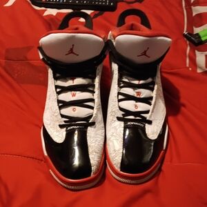 Air Jordan Black and Red Sneakers